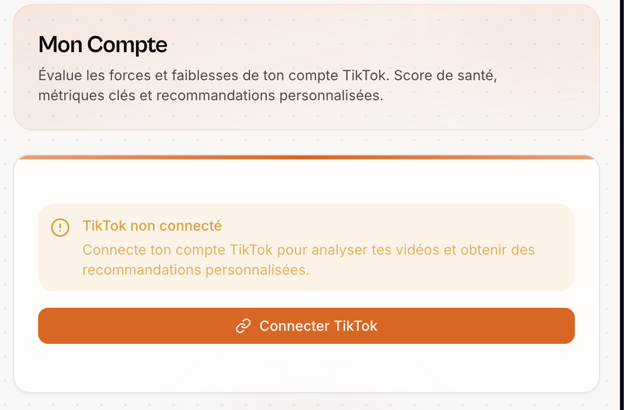 Capture d'écran de la fonctionnalité Analyse de compte — Vervox — étape 1