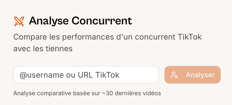 Capture d'écran de la fonctionnalité Concurrents — Vervox — étape 1