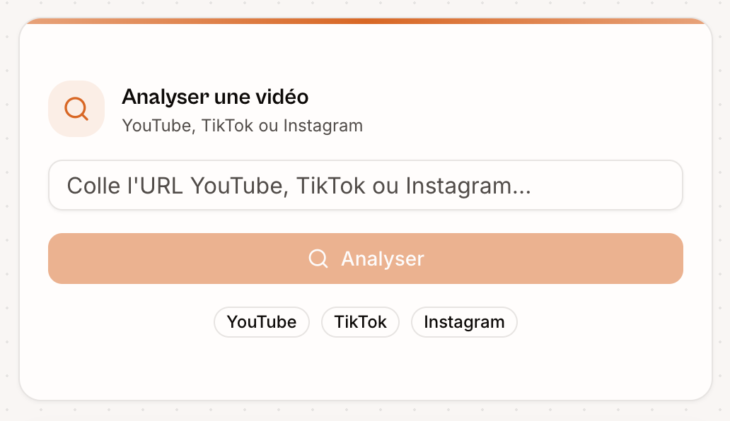 Capture d'écran de la fonctionnalité Analyse vidéo — Vervox — étape 1